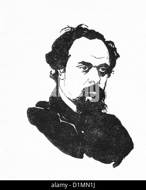 Dante Gabriel Rossetti (1828-1882) war ein englischer Dichter, Illustrator, Maler und Übersetzer. Stockfoto