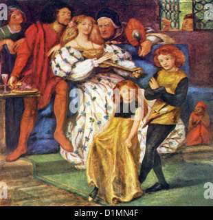 Dieses Gemälde des englischen Künstlers Dante Gabriel Rossetti trägt den Titel The Borgia-Familie. Stockfoto