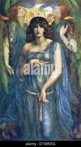 Dieses Gemälde von Rossetti, mit dem Titel Astarte Syriaca (und auch Venus Astarte), 74 Zoll von 43 Zoll gemessen. Stockfoto