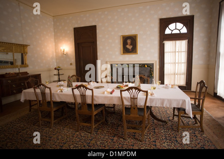 Esszimmer in Plum Obstgarten Herrenhaus auf Cumberland Island National Seashore Stockfoto