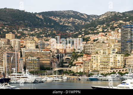Boote, drängten sich in der Monte-Carlo Marina, Monaco Stockfoto