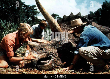 Jurassic Park Jurassic Park - Hr Laura Dern, Joseph Mazzello, Sam Neill *** lokalen Caption *** Universal Pic 1993., clips 06/97 Stockfoto