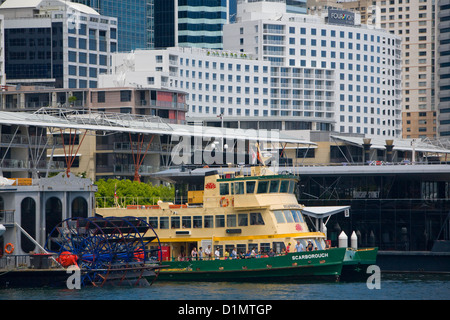 Sydney Ferry MV Scarborough eine Fähre der ersten Flottenklasse am Darling Harbour in Sydney, Australien Stockfoto