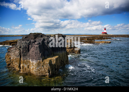 Longstone Leuchtturm auf äußeren Farne Insel Stockfoto