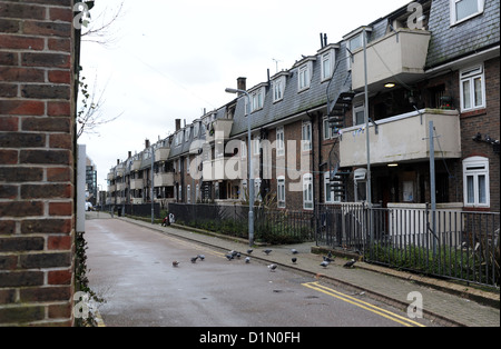 Millner Flats in Brighton eines der ärmsten Anwesen der Stadt Sussex UK Stockfoto