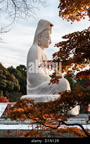 Eine 24m Statue des Bodhisattva Avalokitesvara in Ryozen Kannon, Kyoto, Japan, ein Denkmal für die Japaner, die im Pazifik-Krieg im Zweiten Weltkrieg starben Stockfoto