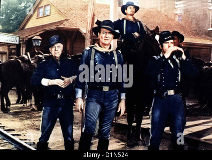 Der Letzte Befehl Pferd Soldaten, John Wayne Mit Seiner Kavallerie Söll Oberst John Marlowe (John Wayne, m) in von Stockfoto