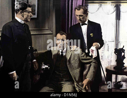 Der Hund Von Baskerville Hund Baskerville, Andrew Morell, Christopher Lee Und Peter Cushing Dr. Watson (André Morell, l) Stockfoto