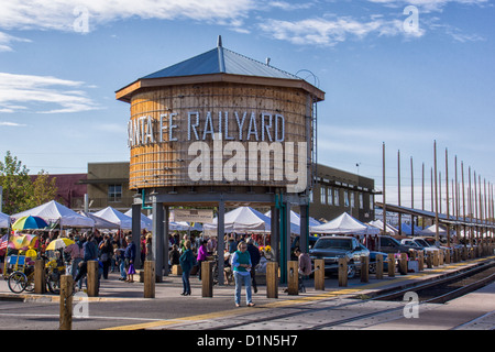 Santa Fe Railyard Bauernmarkt Stockfoto