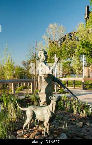 Clinton Presidential Park-Brücke und William E Bill Clark Feuchtgebiete, Little Rock, Arkansas Stockfoto