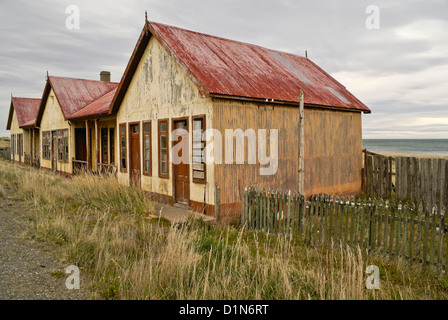 Verlassene Gebäude, Estancia San Gregorio, Patagonien, Chile Stockfoto