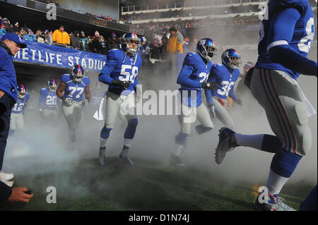 New Jersey, USA. 30. Dezember 2012: New York Giants nehmen das Feld während einer Woche 17 NFL Matchup zwischen der Philadelphia Eagles und die New York Giants im MetLife Stadium in East Rutherford, New Jersey. Stockfoto