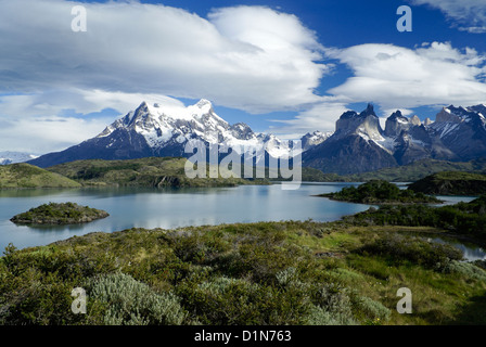 Frühling im Torres del Paine Nationalpark, Patagonien, Chile Stockfoto