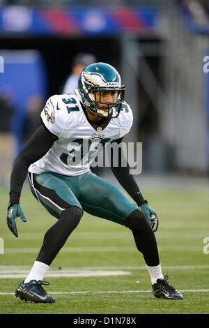 New Jersey, USA. 30. Dezember 2012: New York Giants defensive zurück Will Hill (31) während einer Woche 17 NFL Matchup zwischen der Philadelphia Eagles und die New York Giants im MetLife Stadium in East Rutherford, New Jersey. Die Riesen besiegt die Eagles 42-7. Stockfoto
