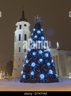 Stadt Weihnachtsbaum, Vilnius Litauen 2012-2013 Stockfoto