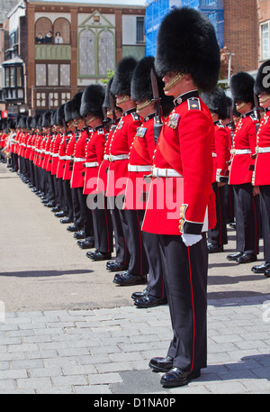 Die Coldstream Guards Parade in Exeter, Großbritannien 2011 Stockfoto