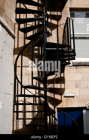 Treppe Feuertreppe auf den Aufbau von Bath Spa Stockfoto