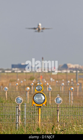 Flugzeuge starten Stockfoto