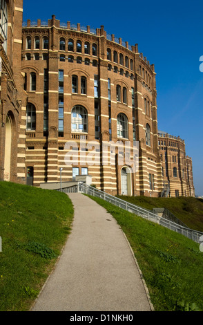 Österreich, Wien 11, Simmering, sterben Gasometer Im Gaswerk Versorgten Wien Einst Mit Gas Stockfoto