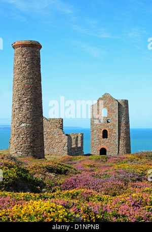 Die alten Wheal Coates Zinnmine in der Nähe von Extrameldung in Cornwall, Großbritannien Stockfoto