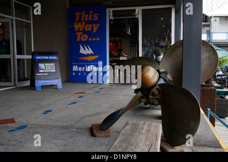 Eintritt in das National Maritime Museum, Auckland. Stockfoto