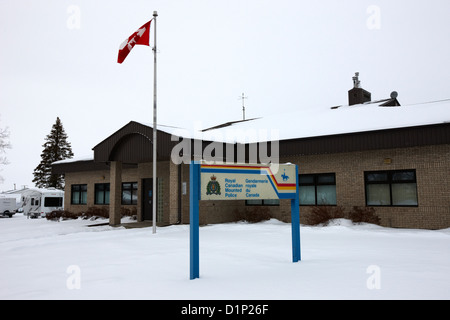 RCMP königliche kanadische berittene Polizeistation in der kleinen Stadt von Kamsack Saskatchewan Kanada Stockfoto