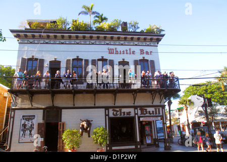 Florida Key West Florida, Keys Duval Street, The Bull and & Whistle Bar, Restaurant Restaurants Essen Essen Essen Essen gehen Cafe Cafes Bistro, Pub, Saloon, Balco Stockfoto