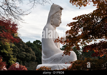 Eine 24m Statue des Bodhisattva Avalokitesvara in Ryozen Kannon, Kyoto, Japan, ein Denkmal für die Japaner, die im Pazifik-Krieg im Zweiten Weltkrieg starben Stockfoto