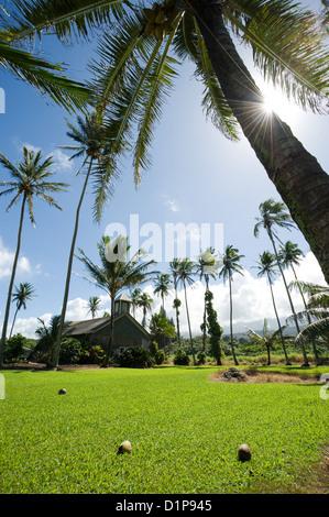 Die AnAe Congregational Church auf der Insel Maui. Stockfoto