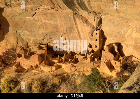 Der "Square Tower House" Mesa-Verde-Nationalpark, Colorado Stockfoto