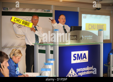 Die DVLA Auktion von personalisierten Registrierungen im Dormy House Hotel in der Nähe von Broadway, Worcestershire Stockfoto