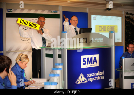 Die DVLA Auktion von personalisierten Registrierungen im Dormy House Hotel in der Nähe von Broadway, Worcestershire Stockfoto