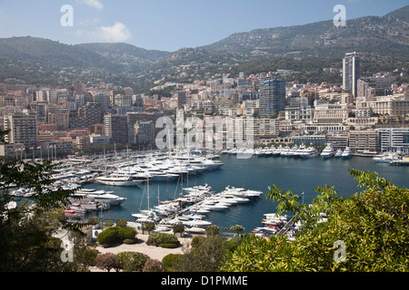 Yachten ankern in Monte Carlo Stockfoto