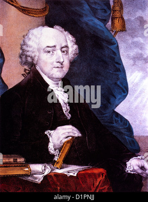 John Adams (1735-1826), PrÃ ¤ sident der USA anhand 1797-1801, Lithografie von Nathaniel Currier der Gemälde von Gilbert Stuart Stockfoto