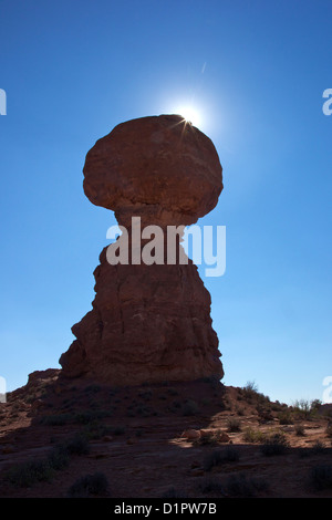 Ausgewogene Rock, Arches-Nationalpark, Moab, Utah, USA Stockfoto