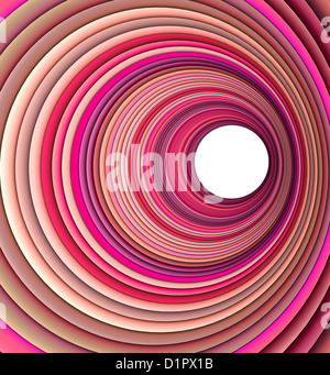 3D Render konzentrischen Rohren in mehreren rosa Farben Stockfoto