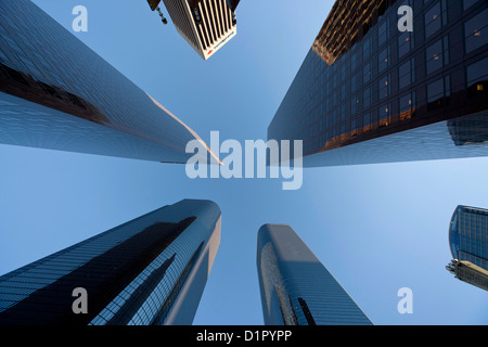 Wurm's – Blick auf Downtown Los Angeles Wolkenkratzer, California, United States of America, USA Stockfoto