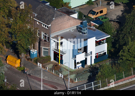 Niederlande, Utrecht, Rietveld Schröder Haus. Luft. Stockfoto