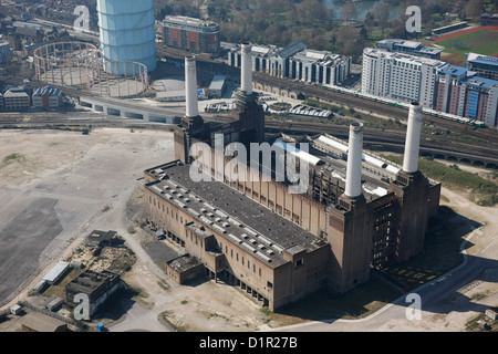 Luftaufnahme der Battersea Power Station Stockfoto