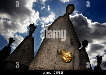 Leonardslee Gardens, Skulpturenausstellung, Philip Jackson Zahlen Stockfoto