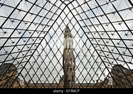 Blick auf das Louvre-Museum, Paris - Frankreich Stockfoto