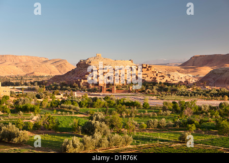 Marokko, Ait Ben Haddou, alte Festung oder Kasbah oder Ksar. Stockfoto