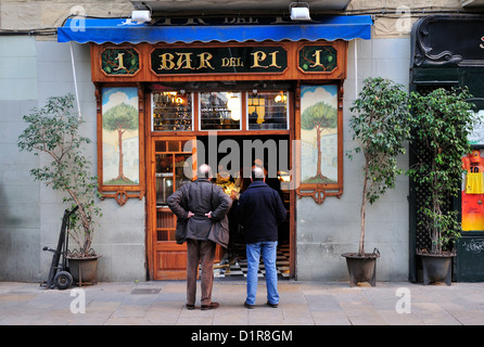 Barcelona, Katalonien, Spanien. Bar del Pi Stockfoto