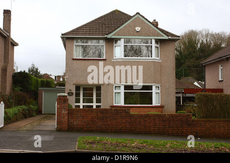 Generische älteren Stil Häuser in Newport, South Wales, Januar 2013 Stockfoto