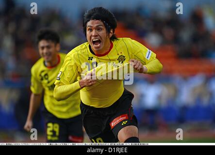 Masato Kudo (Reysol), 29. Dezember 2012 - Fußball / Fußball: Masato Kudo von Kashiwa Reysol feiert sein Tor in des 92. Kaisers Cup, Halbfinale-match zwischen Yokohama F Marinos 0-1 Kashiwa Reysol im National Stadium in Tokio, Japan. (Foto von Tokuhara/AFLO Takamoto) Stockfoto