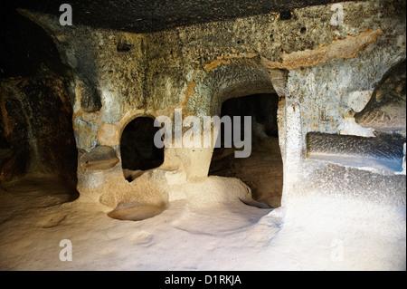 Küche eines frühen christlichen Klosters von Zelve, Cappadocia Türkei Stockfoto