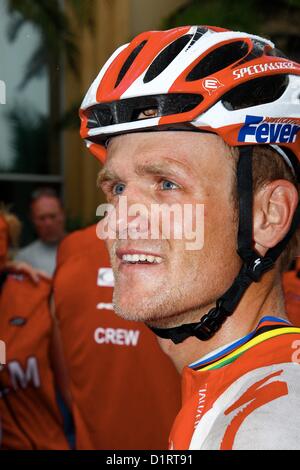 PORT ELIZABETH, Südafrika: Burry Stander während der South African Cycling Championship Elite Herren Straßenrennen am 5. Februar 2011 in Port Elizabeth, Südafrika.  Foto von Michael Sheehan / Gallo Images Stockfoto