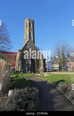 Greyfriars Turm, Kings Lynn, Norfolk, Stockfoto