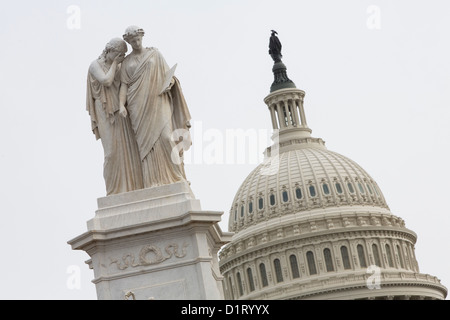 Ansichten des United States Capitol Building, Heimat der Kongress der Vereinigten Staaten. Stockfoto