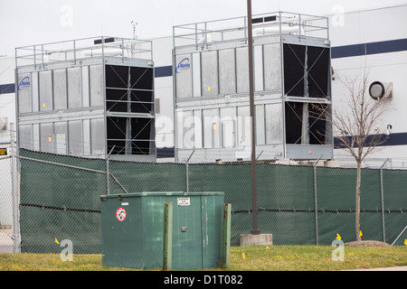 Ein komplexes Rechenzentrum betrieben von VADATA, Inc., ein Tochterunternehmen von Amazon.com in Manassas, Virginia. Stockfoto